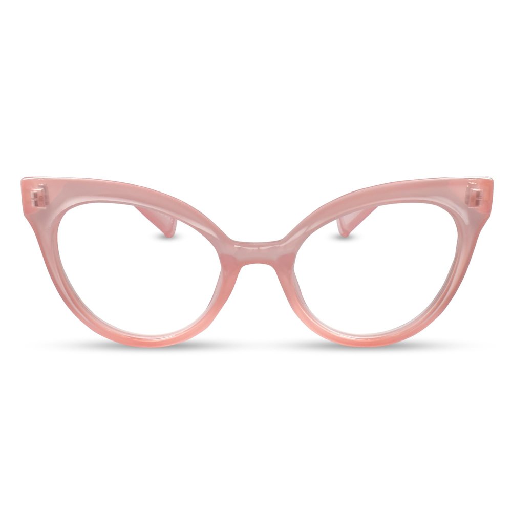 2SeeLife Oversized TR-90 Cat Eye Reading Glasses for Women Narrow-Medium Fit, Durable and Sturdy Frame, Premium Readers, Pink, +4.00