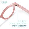 2SeeLife Oversized TR-90 Cat Eye Reading Glasses for Women  Narrow-Medium Fit, Durable and Sturdy Frame, Premium Readers, Pink, +4.00 view 4