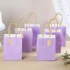 DjinnGlory 60 Pack Mini Purple Paper Gift Bags with Handles, 6.3 x 4.7 x 2.75 Inch Tiny Lavender Bags for Birthday, Wedding, Baby Shower, Easter, Party Favors view 3