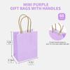 DjinnGlory 60 Pack Mini Purple Paper Gift Bags with Handles, 6.3 x 4.7 x 2.75 Inch Tiny Lavender Bags for Birthday, Wedding, Baby Shower, Easter, Party Favors view 4