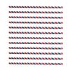 ABOOFAN 200pcs Straight Straws Drinking Straws Cocktail Straws Recyclable Straws Smoothie Straw American Flag Straws Blue Straws Wedding Dcor Decorative Straws Striped Paper view 1
