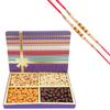 Ghasitaram Gifts Rakhi Gifts for Brothers Dryfruit - Fruit n nut Box of 4 Assorted Cashews 800 GMS with 2 Pearl Rakhis view 1