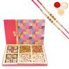 Ghasitaram Gifts Rakhi Gifts for Brothers Dryfruit - Fruit n Nut Box of 4 Dryfruits and Sugarfree Bites with 2 Pearl Rakhis view 1
