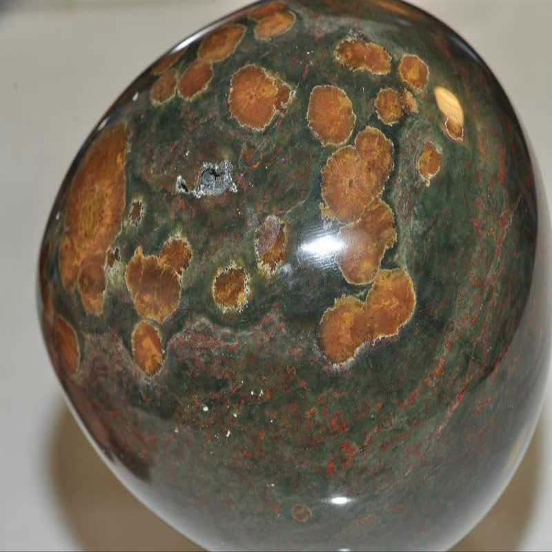  Bella-gems  2.8"- 306 gm "Individual Selected/Stunning"~Ocean Jasper Orbicular w/Vug Jumbo Egg Stone Crystal Healing - D1360