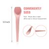 [96 Count]Bellefino Disposable Ice Cream Spoon, Plastic Gelato Spoon for Dessert, Square Front Tip, Pink Spoons [2 Packs, Pink] view 2