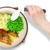Rehabilitation Advantage Right Handed Grip Easy Coated Offset Spoon, Gray view 4