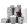JOLLY PARTY [100 Sets] 10 oz Paper Coffee Cups, Disposable Coffee Cups with Lids, Sleeves and Straws, Hot Cold Beverage Drinking Cup for Water or Tea, To-Go Cups Suitable for Office and Travel view 1