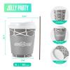 JOLLY PARTY [100 Sets] 10 oz Paper Coffee Cups, Disposable Coffee Cups with Lids, Sleeves and Straws, Hot Cold Beverage Drinking Cup for Water or Tea, To-Go Cups Suitable for Office and Travel view 2