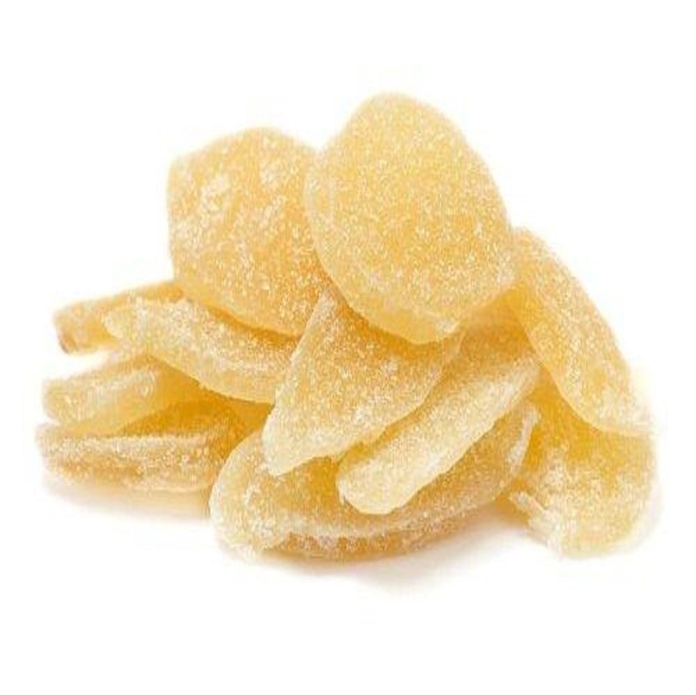Crystallized Ginger Slices Sulfured by It's Delish, 1 LB (16 Oz Bag) | Candied Dried Ginger Fruit Slices, No Color Added - Vegan, Kosher