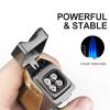 cgaplus Cigar Torch Lighter with Cigar Stand on Top Four Jet Flame Butane Refillable Cigar Lighter with Punch(Black) view 3