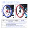 1 Pair 24-inch Rear Wheel Sports Wheelchair Non-Slip Wear-Resistant Silicone Hand Push Cover, Hand Wheel Snare Pads,Orange view 4
