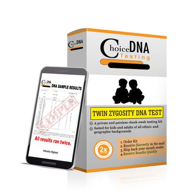 Express Twin Zygosity DNA Home Test Kit 3-6 Day Lab Results for 2 Twins - Free Return Shipping
