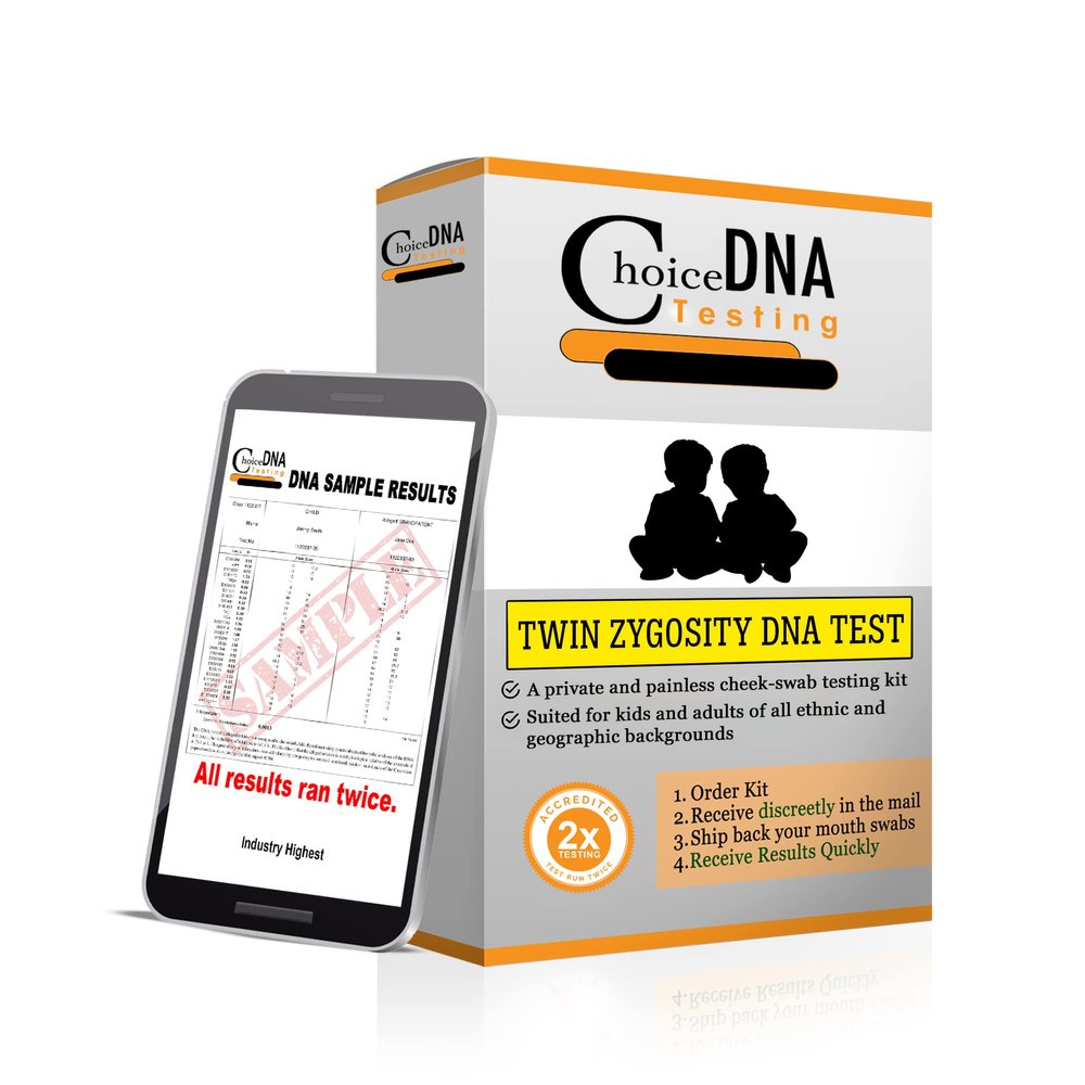 Express Twin Zygosity DNA Home Test Kit 3-6 Day Lab Results for 2 Twins - Free Return Shipping