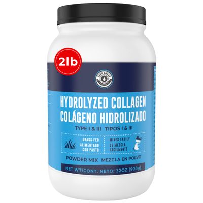 2lb Colageno Hidrolizado En Polvo Para Mujeres y Hombres - Pptidos de Colageno tipo I & III -Alimentado Con Pasto - Sin Sabor  Apoya articulaciones, piel, Cabello, uas - Mejor Valor Por Tu Dinero