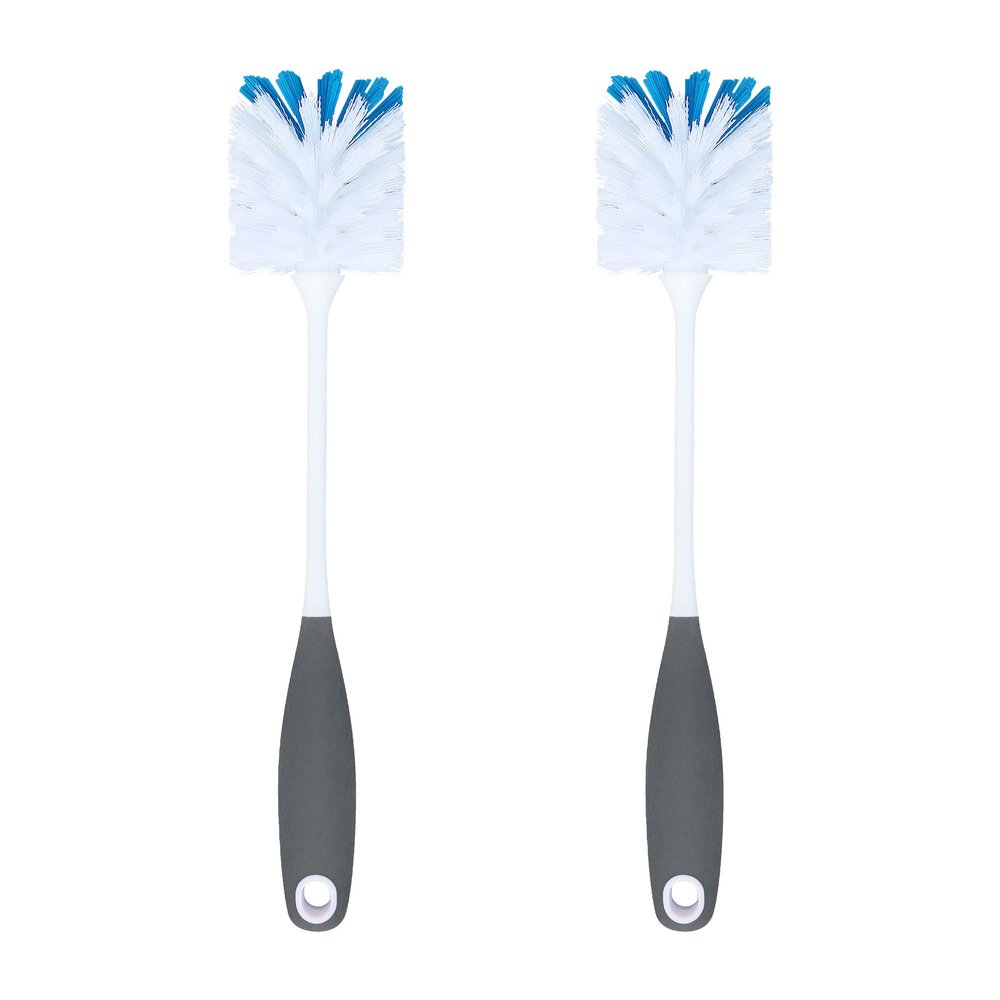 PHYEX 2 Pack Long Handle Bottle Scrubbing Brushes, Bottle Cleaner for Washing Glasswares, Wine Decanter, Hydro Flask Tumbler, Sinks, Food Jars