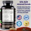 YUMMYVITE Uric Acid Advanced Formula  Kidney, Liver, Gallbladder, Urinary Tract Cleanse with Cranberry, Chanca Piedra, Tart Cherry, Milk Thistle and Bromelain 60 Capsules view 2