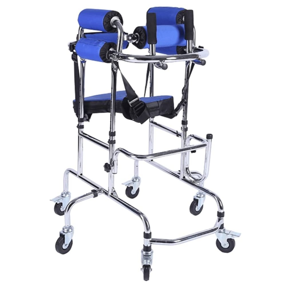Adjustable Upright Rolling Walker for Seniors with Seat and Arm Support Foldable Rollator Walkers Supporting Up to 220 Pounds