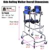 Adjustable Upright Rolling Walker for Seniors with Seat and Arm Support Foldable Rollator Walkers Supporting Up to 220 Pounds view 2