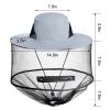 Sucrain 2 Pack Mosquito Head Net Hat Sun Hat Garden Bug Hat with Hidden Net Mesh for Outdoor Gardening Beekeeping view 3