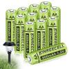 KINREECELL Rechargeable AA Batteries, Ni-MH Double A 600mAh Solar Batteries High Capacity 1.2V Pre-Charged for Outdoor Solar Lights(12pack) view 1