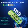KINREECELL Rechargeable AA Batteries, Ni-MH Double A 600mAh Solar Batteries High Capacity 1.2V Pre-Charged for Outdoor Solar Lights(12pack) view 2