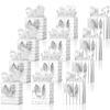 Tenare 12 Pcs Small Gift Bags Mini Metallic Paper Bag Bulk Tiny with Handle Tissue Paper for Gift Wrapping Happy Valentines Day Chinese New Year Birthday Party(7 x 4 x 9 Inch,White Silver) view 1