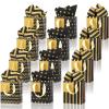 Tenare 12 Pcs Small Gift Bags Mini Metallic Paper Bag Bulk Tiny with Handle Tissue Paper for Gift Wrapping Happy Valentines Day Chinese New Year Birthday Party(7 x 4 x 9 Inch,Black Gold) view 1