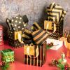 Tenare 12 Pcs Small Gift Bags Mini Metallic Paper Bag Bulk Tiny with Handle Tissue Paper for Gift Wrapping Happy Valentines Day Chinese New Year Birthday Party(7 x 4 x 9 Inch,Black Gold) view 4
