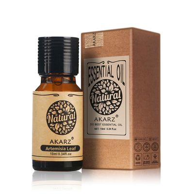 AKARZ Artemisia Leaf Essential Oil Natural Organic Pure Artemisia Leaf Oil for Skin Body Hair Care, Candle,Soap,Making, DIY,Massage Aroma 0.34 Fl Oz (10ml)