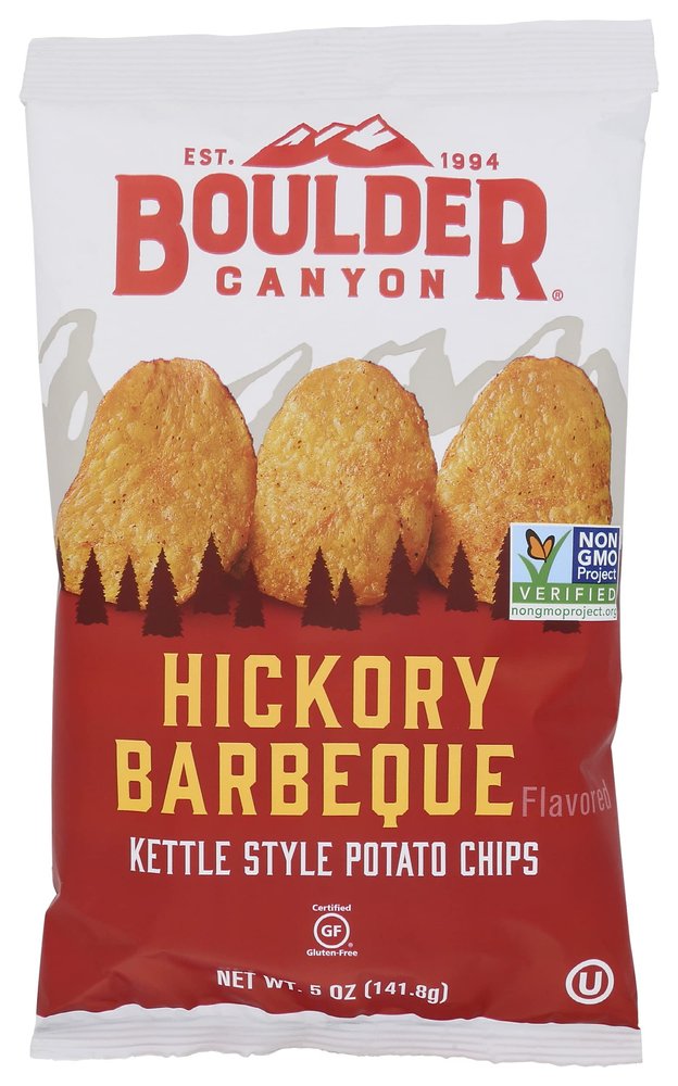Boulder Canyon Kettle Chips Hickory Barbeque 5.0oz (Pack 12)