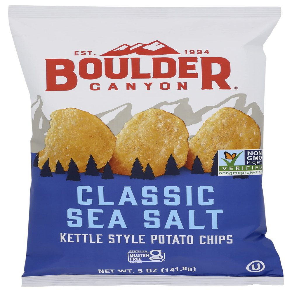 Boulder Canyon Totally Natural Potato Chips 5.0oz, (Pack of 12)