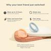 Saalt Menstrual Disc - Soft, Flexible, Reusable Medical-Grade Silicone - Wear 12 Hours - Removal Notch - Two Sizes - Menstrual Cup or Tampon Alternative - Made in USA - Lasts 10 Years (Blue, Regular) view 3