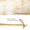 iHUFeather Lambswool Duster 14'' Length Solid Wooden Handle Leather Hang Strap for Cleaning Ceiling Fans Window Blinds Computer Furniture Figurines TV Natural Feather Duster,Yellow+White view 3
