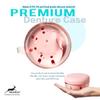 Denture Case, Definitely No-Leak Denture Bath Box for Traveling Perfectly, Denture Cup with Strainer & Mirror(Pink) view 3