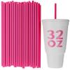 Disposable Tumbler Straws - 10 Inches Tall (Pink, 250) view 1
