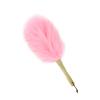 iHUFeather Lambswool Duster 14'' Length Solid Wooden Handle Leather Hang Strap for Cleaning Ceiling Fans Window Blinds Computer Furniture Figurines TV Natural Feather Duster,Pink view 1