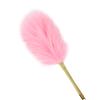 iHUFeather Lambswool Duster 16'' Length Solid Wooden Handle Leather Hang Strap for Cleaning Ceiling Fans Window Blinds Computer Furniture Figurines TV Natural Feather Duster,Pink view 1
