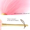 iHUFeather Lambswool Duster 16'' Length Solid Wooden Handle Leather Hang Strap for Cleaning Ceiling Fans Window Blinds Computer Furniture Figurines TV Natural Feather Duster,Pink view 3