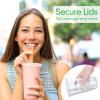 200 Pcs Clear Flat Lids Plastic Disposable PET Cup Lids with Straw Slot Fits for 12 oz, 16 oz, 20 oz and 24 oz Cups for Summer Iced Coffee, Ice Cream, Slush, Milkshake, Party Supplies view 4