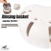 Denture cup, Definitely No-Leak Denture Bath Box for Traveling Perfectly, Denture Cup with Strainer & Mirror(White) view 3