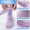 Bulinlulu Diabetic Socks for Women Men,6 Pairs Non Binding Diabetic Ankle Wide Socks with Seamless Toe Size 7-9 9-11(Medium,Black) view 4