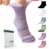 Bulinlulu Diabetic Socks for Women&Men,6 Pairs Non Binding Diabetic Ankle Socks,Wide Socks with Seamless Toe(Large,Bright Colors-6 Pairs) view 1