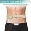 Comfortable Breathable Peritoneal Dialysis Belt PD Catheter Holder Accessories Adjustable Feeding G Tube Pouch Safety Secure Transfer Set Peg Tubing Supplies Men Women, Beige Medium view 3
