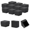 Sdootjewelry Ring Box, 1.97  1.97  1.57 Kraft Earring Ring Boxes, 20 Pack Cardboard Jewelry Gift Boxes, Black Small Earring Ring Gift Box with Foam for Wedding Propose view 1