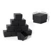 Sdootjewelry Ring Box, 1.97  1.97  1.57 Kraft Earring Ring Boxes, 20 Pack Cardboard Jewelry Gift Boxes, Black Small Earring Ring Gift Box with Foam for Wedding Propose view 2