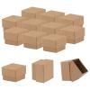 Sdootjewelry Ring Box, 1.97  1.97  1.57 Kraft Earring Ring Boxes, 20 Pack Cardboard Jewelry Gift Boxes, Brown Small Earring Ring Gift Box with Foam for Wedding Propose view 1