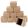 Sdootjewelry Ring Box, 1.97  1.97  1.57 Kraft Earring Ring Boxes, 20 Pack Cardboard Jewelry Gift Boxes, Brown Small Earring Ring Gift Box with Foam for Wedding Propose view 2