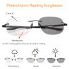 YIMI Photochromic Bifocal Reading Sunglasses Blue Light Blocking Computer Glasses Rimless Sun Readers Transition for Women Men UV400 Protection Presbyopia Shades Anti Glare Eyewear Gaming Eyeglasses view 2