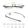 YIMI Photochromic Bifocal Reading Sunglasses Blue Light Blocking Computer Glasses Rimless Sun Readers Transition for Women Men UV400 Protection Presbyopia Shades Anti Glare Eyewear Gaming Eyeglasses view 3