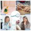 10X Optical Quality Handheld Magnifier Professional Magnifying Glass with Non-Slip Soft Rubber Handle for Seniors Maps Jewellery Hobbies (Blue) view 4